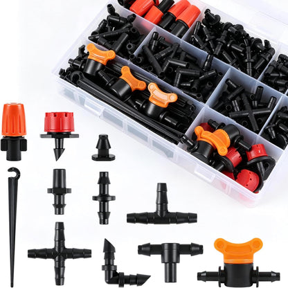 50 Pack 1/2 Inch Irrigation Tubing Hold Down Anchor Stakes, Heavy Duty Drip Tubing Stakes 1/2" Drip Irrigation Tubing Fittings for Lawn Raised Bed Greenhouse Plant Watering System