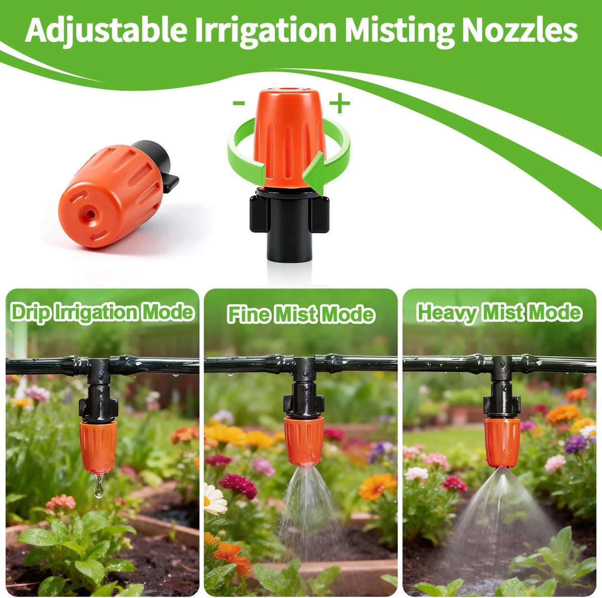 50 Pack 1/2 Inch Irrigation Tubing Hold Down Anchor Stakes, Heavy Duty Drip Tubing Stakes 1/2" Drip Irrigation Tubing Fittings for Lawn Raised Bed Greenhouse Plant Watering System