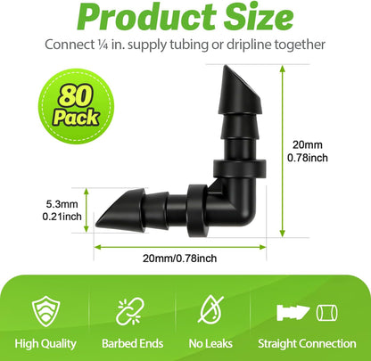 50 Pack 1/2 Inch Irrigation Tubing Hold Down Anchor Stakes, Heavy Duty Drip Tubing Stakes 1/2" Drip Irrigation Tubing Fittings for Lawn Raised Bed Greenhouse Plant Watering System
