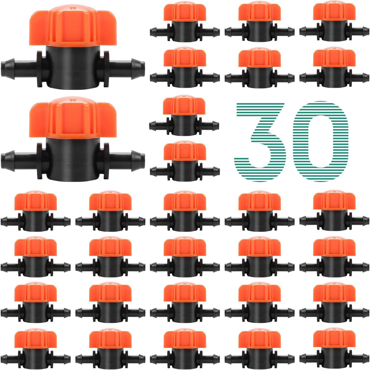 50 Pack 1/2 Inch Irrigation Tubing Hold Down Anchor Stakes, Heavy Duty Drip Tubing Stakes 1/2" Drip Irrigation Tubing Fittings for Lawn Raised Bed Greenhouse Plant Watering System
