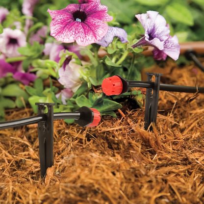 50 Pack 1/2 Inch Irrigation Tubing Hold Down Anchor Stakes, Heavy Duty Drip Tubing Stakes 1/2" Drip Irrigation Tubing Fittings for Lawn Raised Bed Greenhouse Plant Watering System
