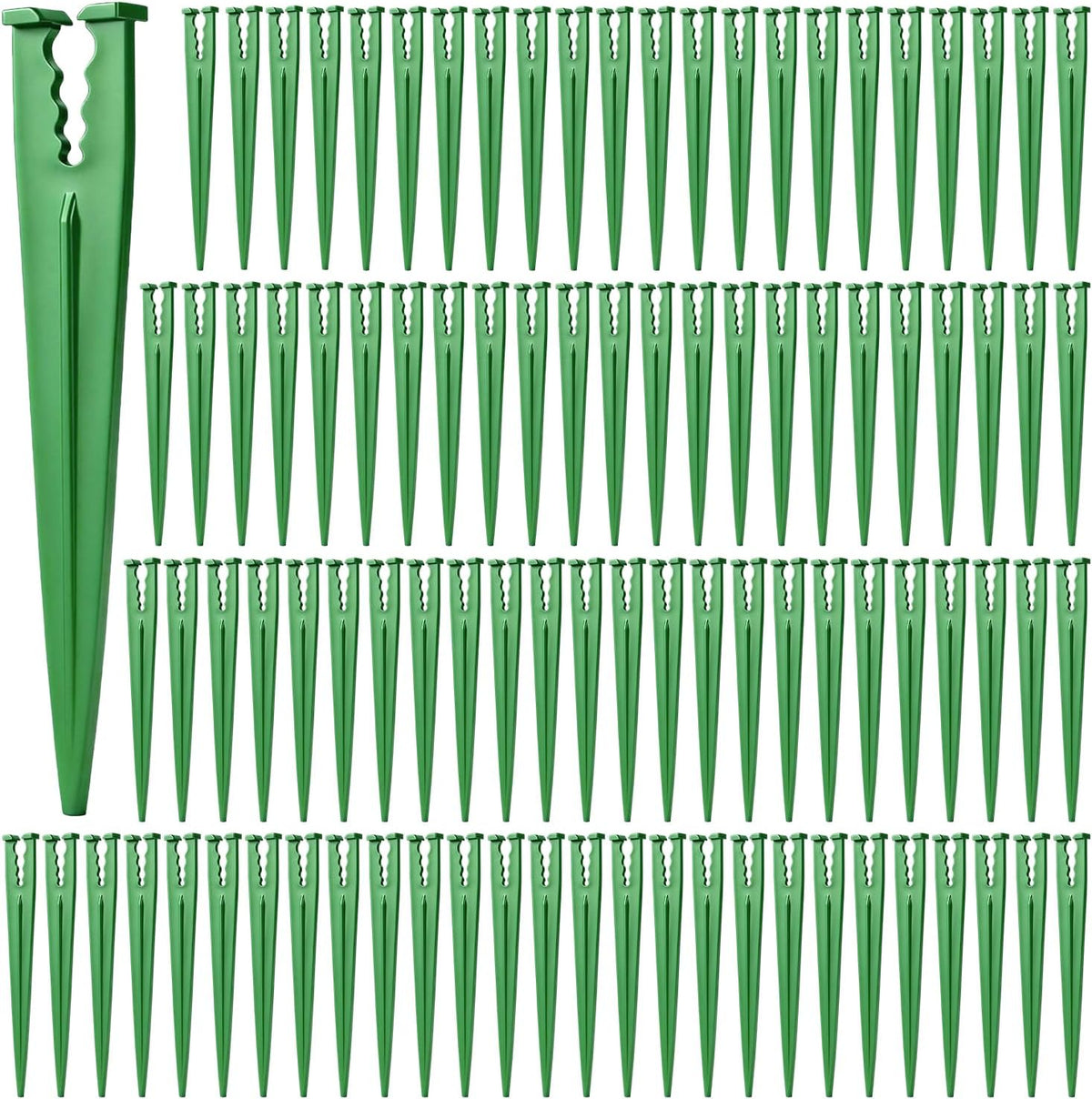 50 Pack 1/2 Inch Irrigation Tubing Hold Down Anchor Stakes, Heavy Duty Drip Tubing Stakes 1/2" Drip Irrigation Tubing Fittings for Lawn Raised Bed Greenhouse Plant Watering System