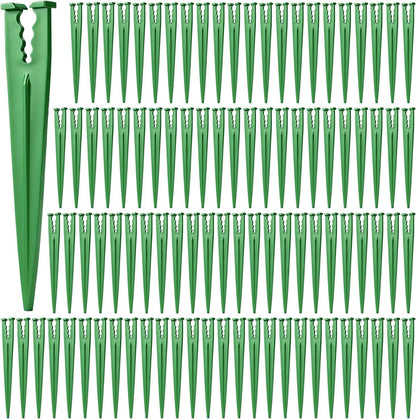 50 Pack 1/2 Inch Irrigation Tubing Hold Down Anchor Stakes, Heavy Duty Drip Tubing Stakes 1/2" Drip Irrigation Tubing Fittings for Lawn Raised Bed Greenhouse Plant Watering System