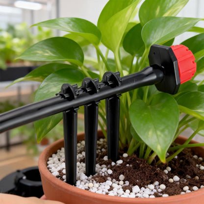50 Pack 1/2 Inch Irrigation Tubing Hold Down Anchor Stakes, Heavy Duty Drip Tubing Stakes 1/2" Drip Irrigation Tubing Fittings for Lawn Raised Bed Greenhouse Plant Watering System