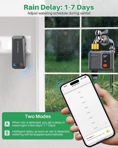 WiFi Water Timer for Garden Hose,WiFi Sprinkler Controller with 984ft Range