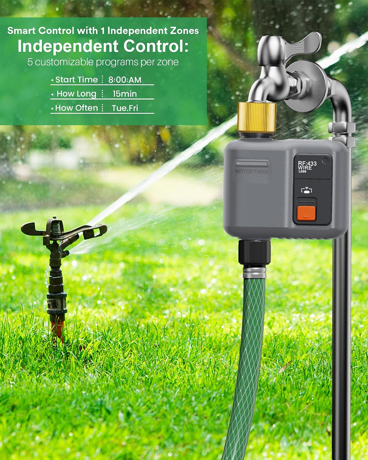 WiFi Water Timer for Garden Hose,WiFi Sprinkler Controller with 984ft Range