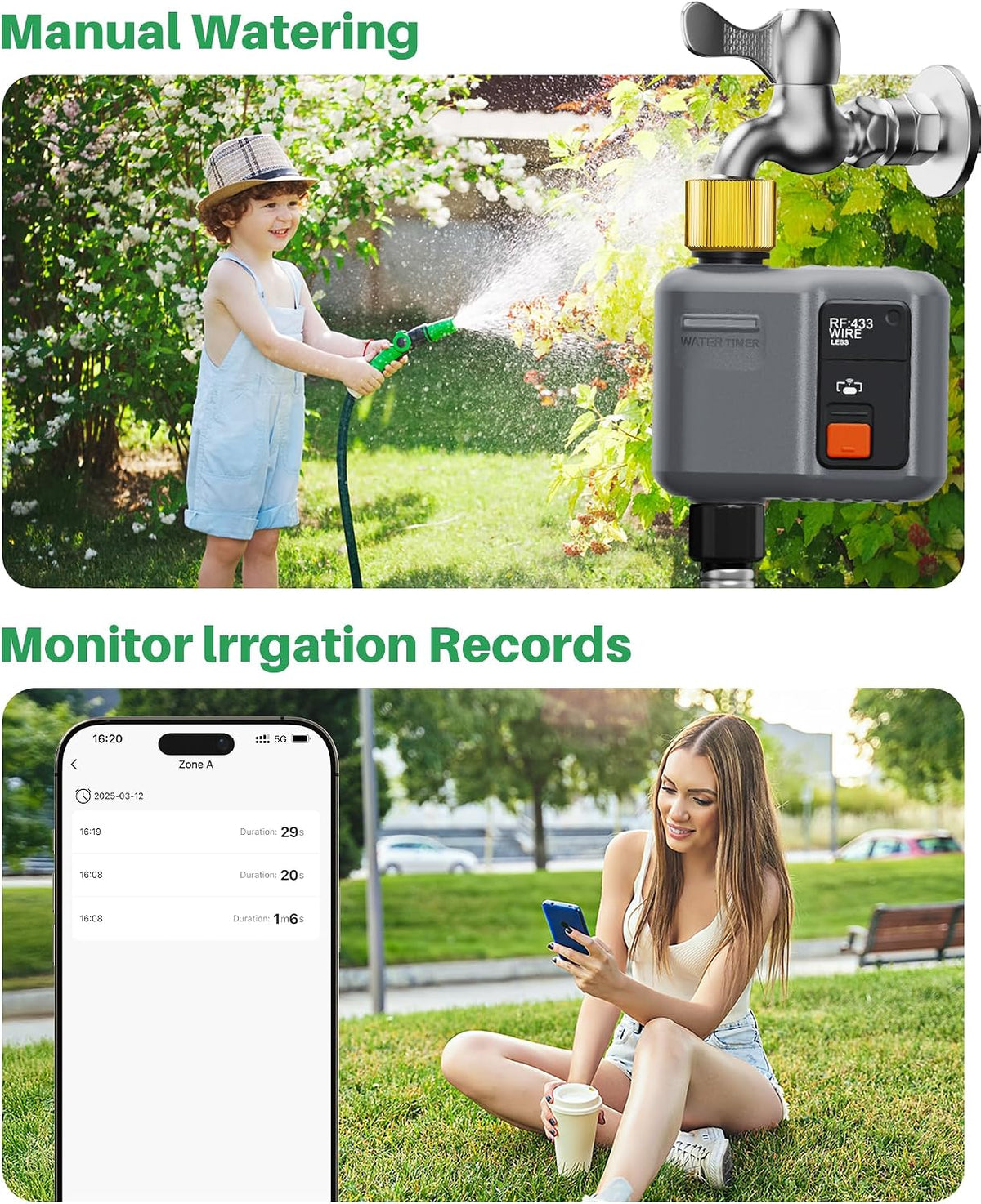 WiFi Water Timer for Garden Hose,WiFi Sprinkler Controller with 984ft Range