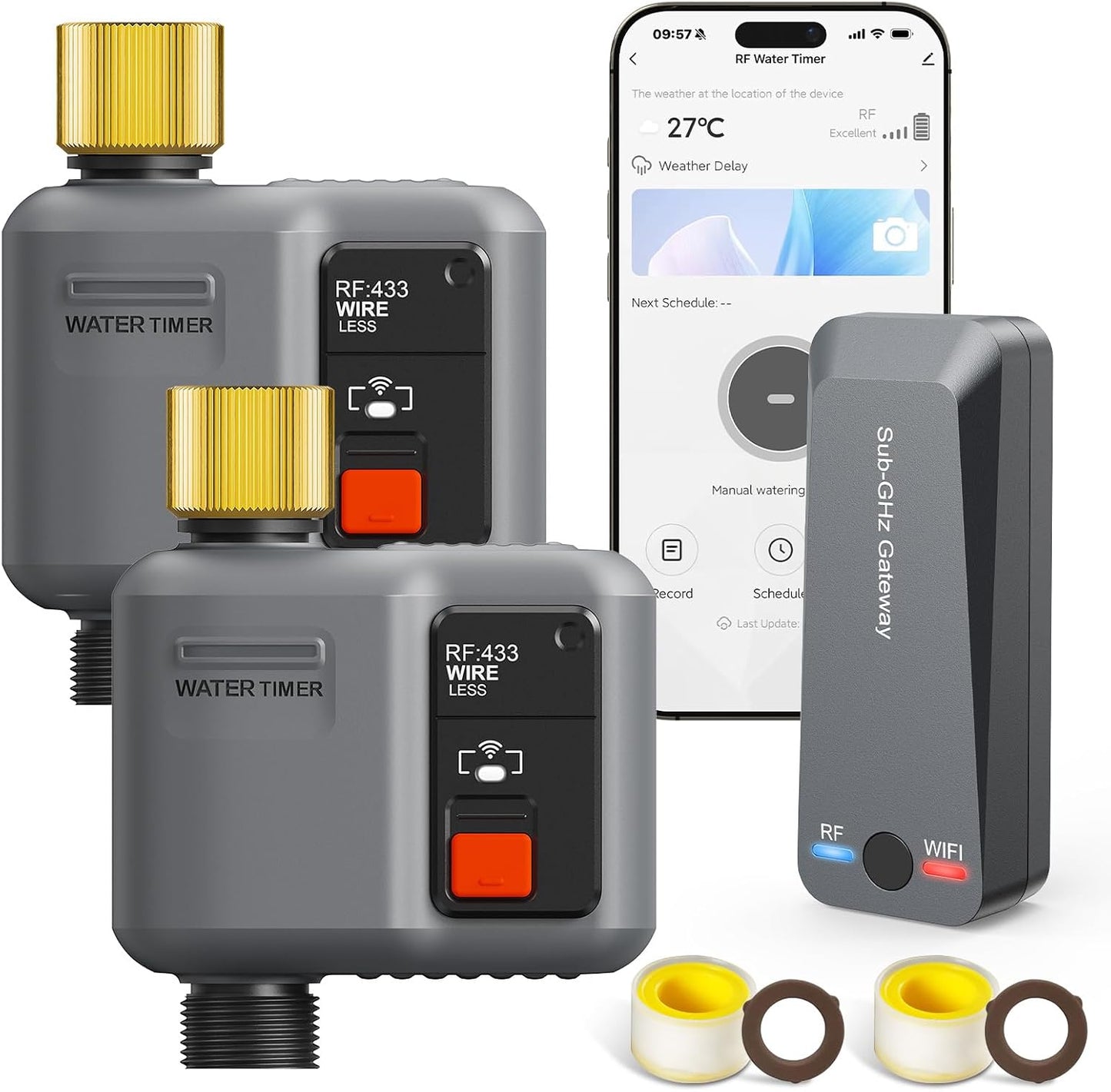 WiFi Water Timer for Garden Hose,WiFi Sprinkler Controller with 984ft Range