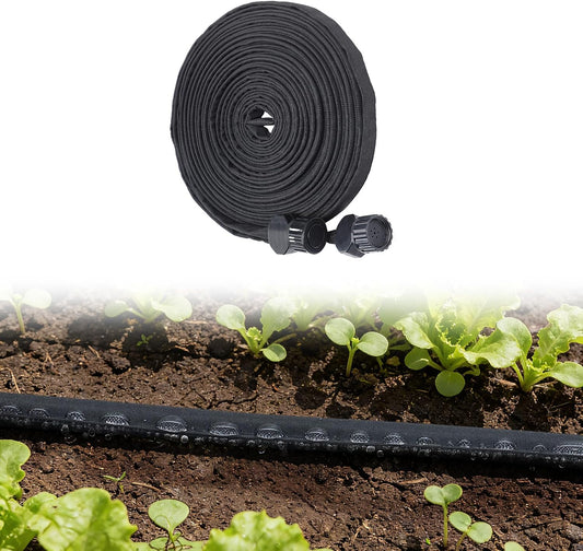 3/4" Heavy Duty Linkable 25FT Soaker Hose for Garden Beds, Save 85% Water