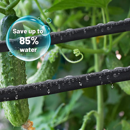 3/4" Heavy Duty Linkable 25FT Soaker Hose for Garden Beds, Save 85% Water