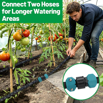 3/4" Heavy Duty Linkable 25FT Soaker Hose for Garden Beds, Save 85% Water