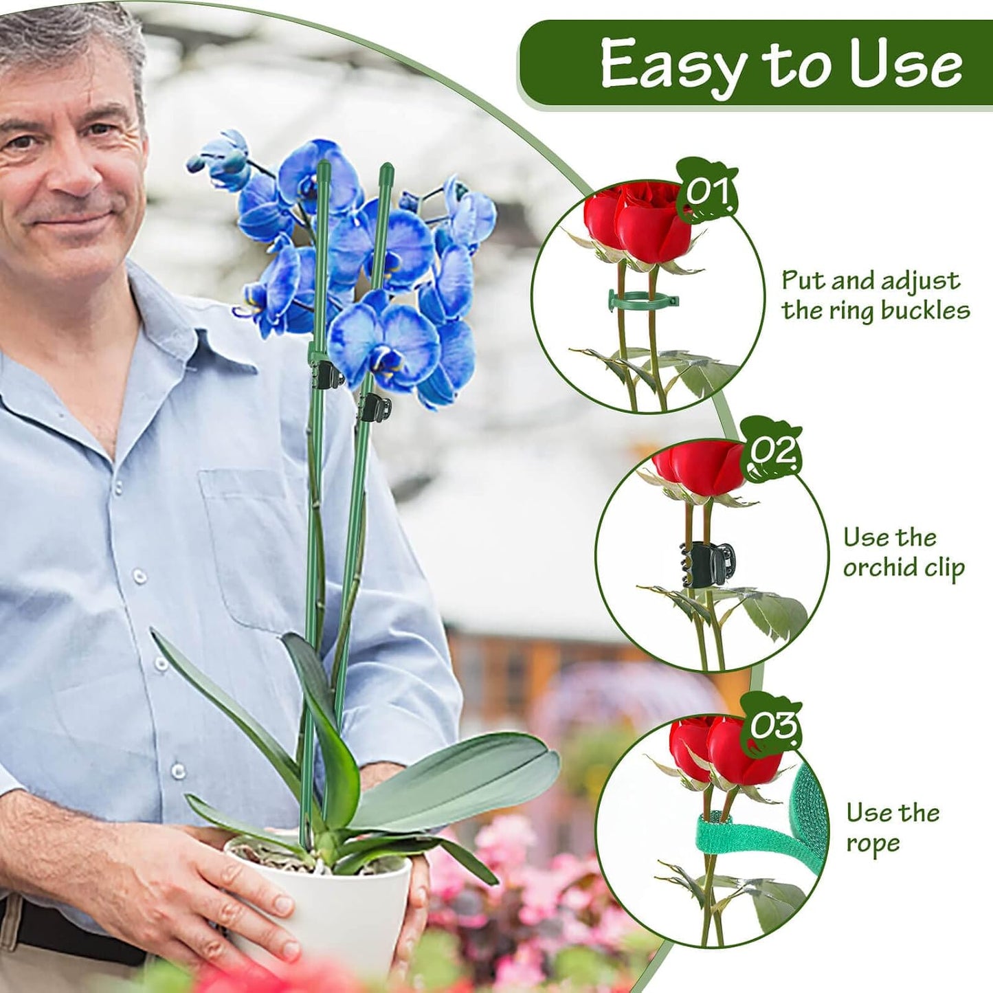 76pcs Plant Stakes for Indoor Plants, 25 Pack 16 inch Plant Support Stakes