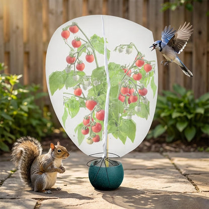 3PCS 2.6 × 3.2 FT Bird Insect Barrier Fruit Tree Netting, Double Zipper & Drawstring, Garden Bird Netting for Blueberries, Tomatoes, Peppers, Shrubs – Reusable Mesh Barrier