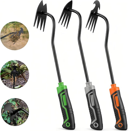 3Pcs Weed Puller Tool Garden Weed Pulling Tool,Portable Garden Weeder Tool,Gardening Weeding Tools for Garden Hand Tools for Vegetable Gardening Backyard Farm Planting & Uprooting Weeding Tool