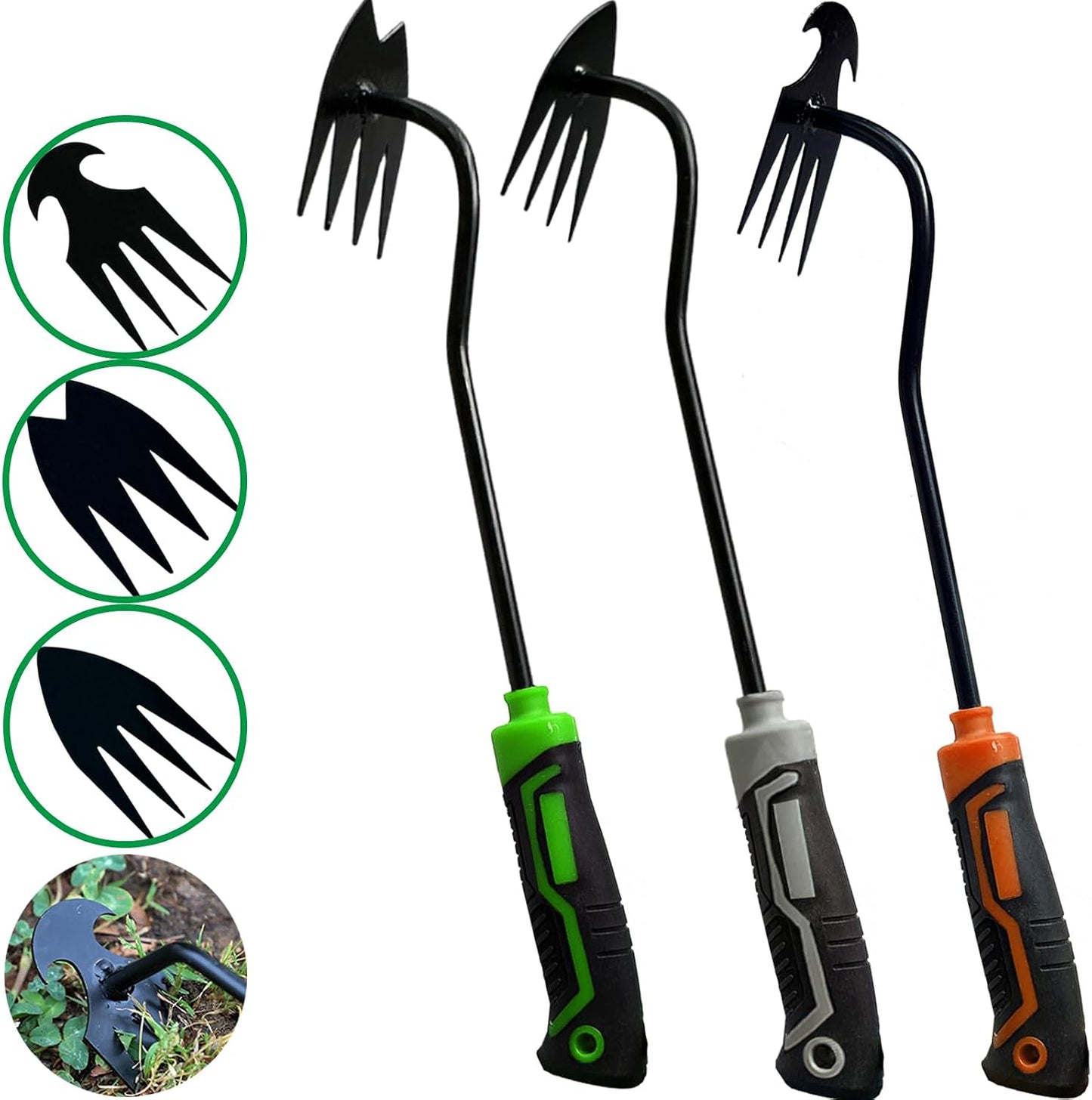 3Pcs Weed Puller Tool Garden Weed Pulling Tool,Portable Garden Weeder Tool,Gardening Weeding Tools for Garden Hand Tools for Vegetable Gardening Backyard Farm Planting & Uprooting Weeding Tool