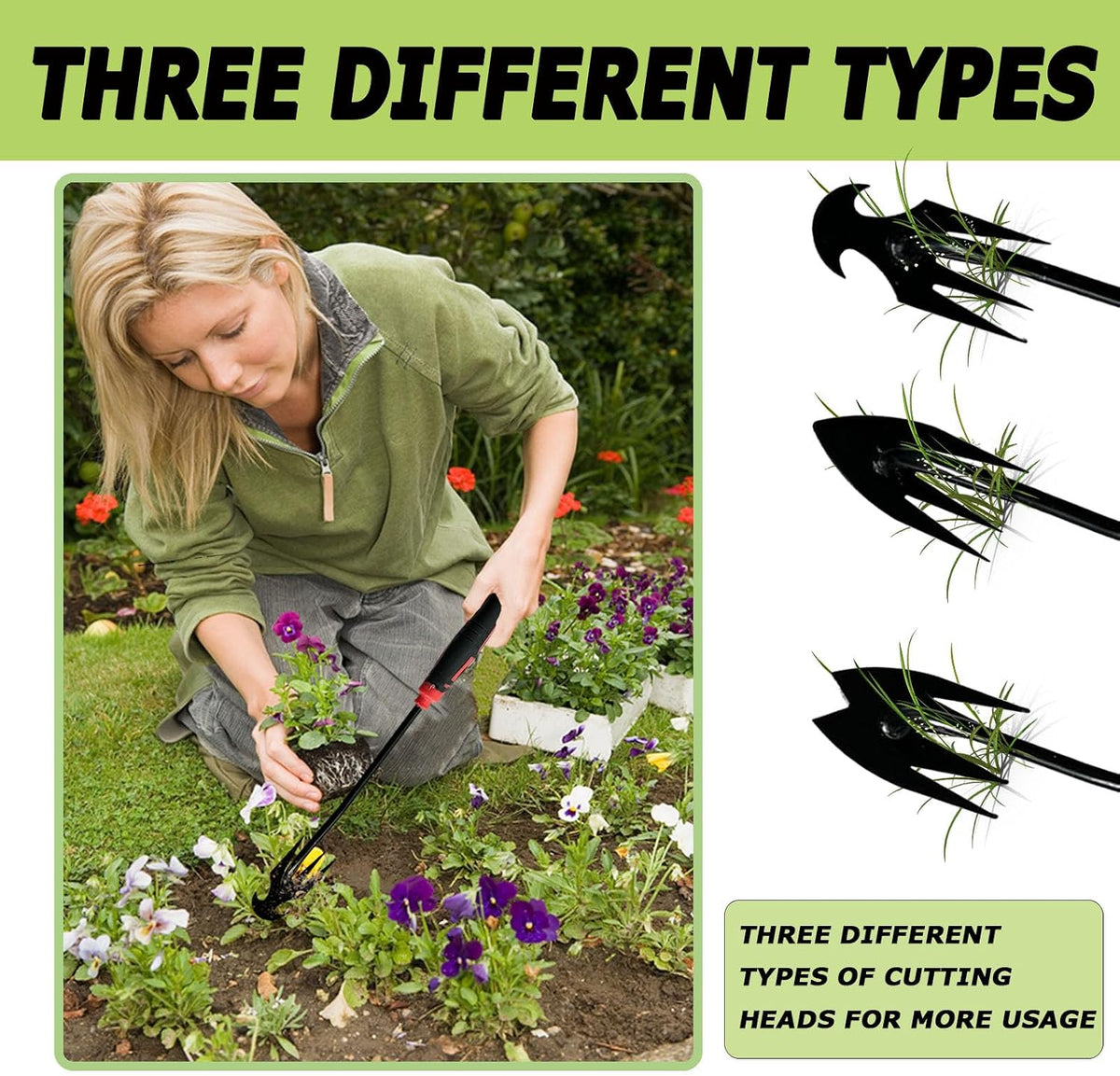 3Pcs Weed Puller Tool Garden Weed Pulling Tool,Portable Garden Weeder Tool,Gardening Weeding Tools for Garden Hand Tools for Vegetable Gardening Backyard Farm Planting & Uprooting Weeding Tool