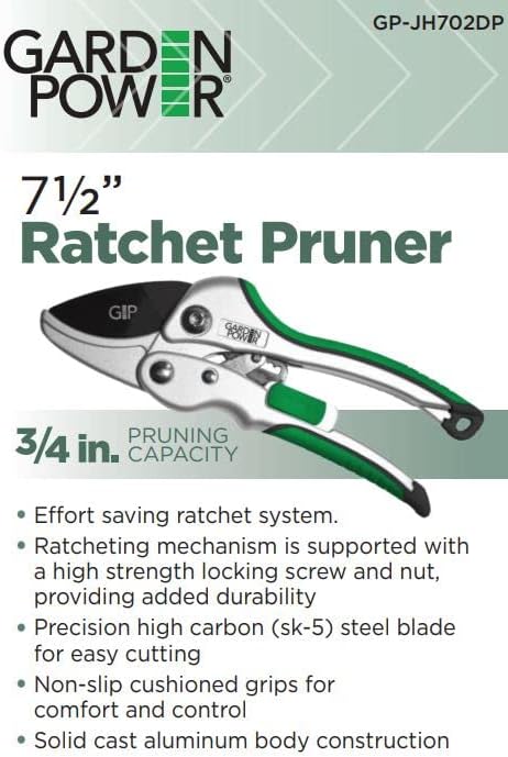 Bypass Pruning Shears 2 in 1 Multi-Cutter, Unique Lock Allows Switching Between Pruner and Shear Snipping. 1/2 Inch Cutting Capacity. Garden Clippers, Pruners for Gardening Heavy Duty