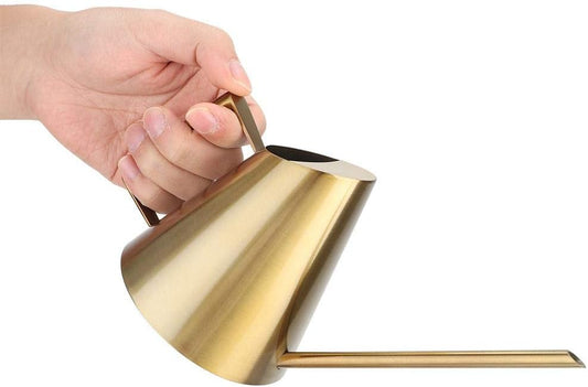 Stainless Steel Watering Can with Long Spout Steel Plant Waterer Watering Pot Sprinkle Pot Garden Flowers Plants Flower Tool(400ml)