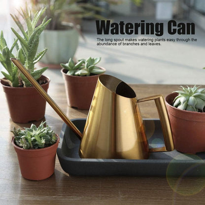 Stainless Steel Watering Can with Long Spout Steel Plant Waterer Watering Pot Sprinkle Pot Garden Flowers Plants Flower Tool(400ml)