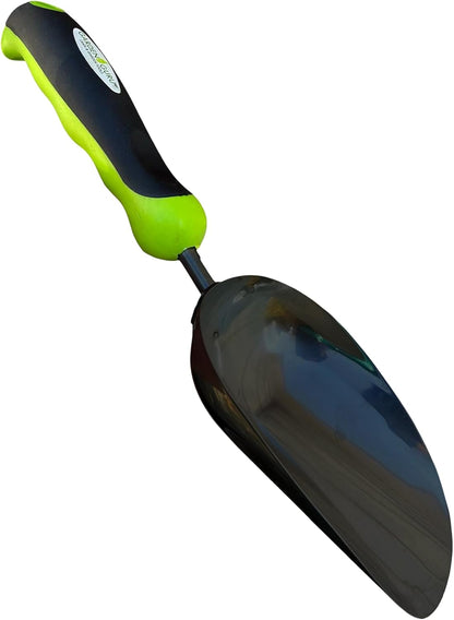 Super Strong Garden Scoop Trowel Shovel Transplanter – Strong Carbon Steel - Rust Resistant – Ergonomic Grip – Perfect Hand Shovel for Gardening Transplanting and Digging