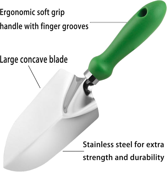 Garden Trowel Stainless Steel Proof Garden Spades Ergonomic Grip Hand Tool
